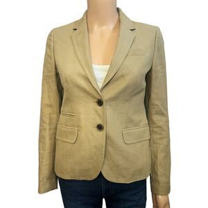 J Crew Schoolboy Blazer Linen Preppy Classic Corpcore Button Down